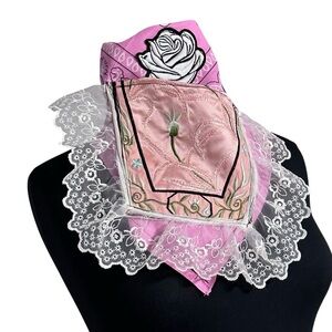 Boho OOAK Fabric Choker Shabby Chic Scarf Necklace Collar Handmade Fiber Art NEW